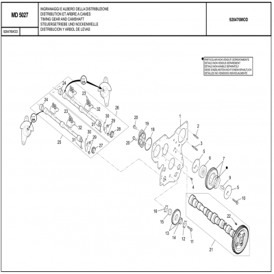 MANITOU MHT-X 790曼尼通礦用叉車 約翰迪爾4045HMC85發(fā)動機(jī)搖臂軸 正時齒輪和凸輪軸